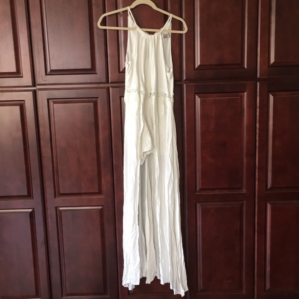 White Maxi Romper With Shorts